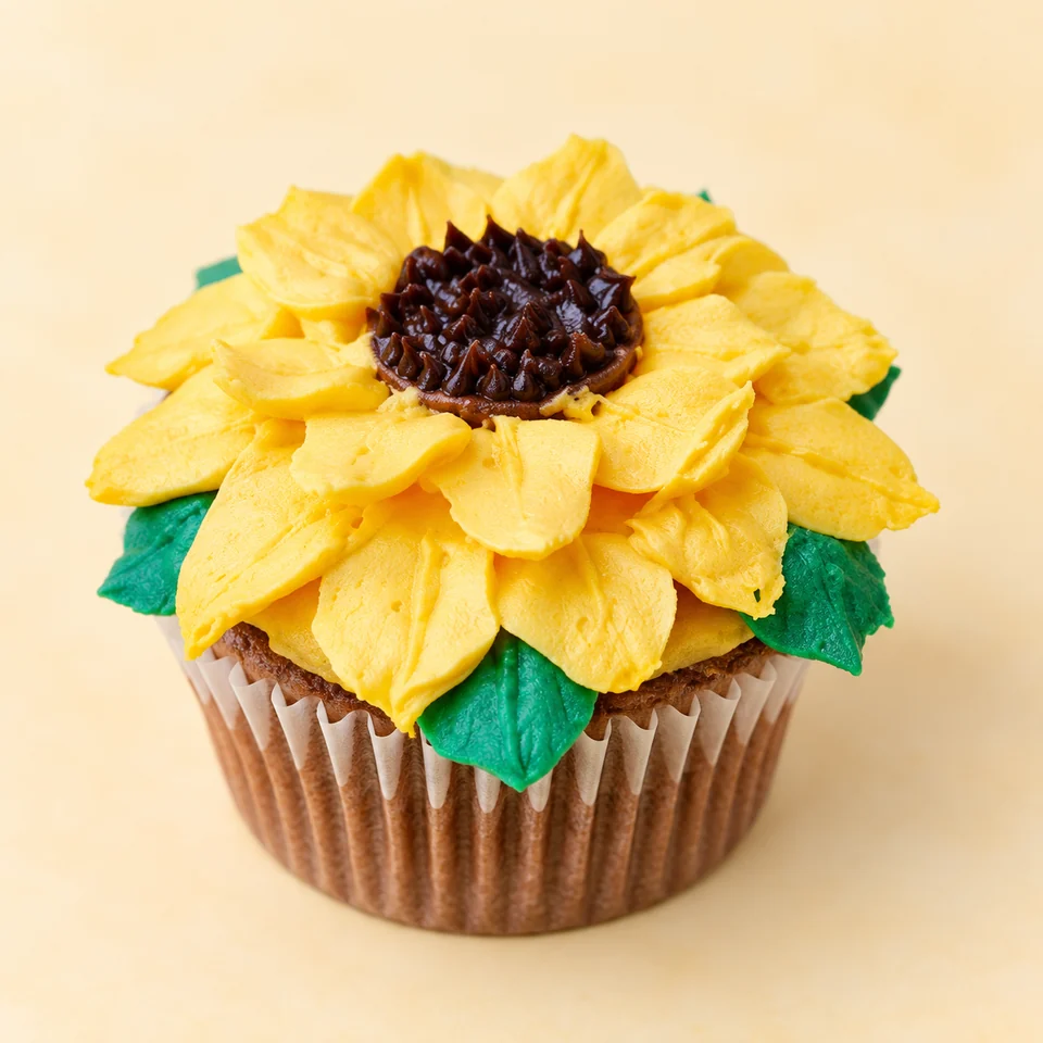 Cupcake floral de D'Eli Fresa